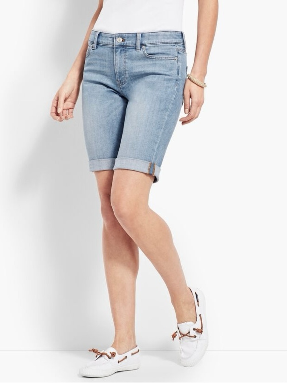 Celebrity Pink Light Blue Denim Bermuda Shorts Juniors Size 11